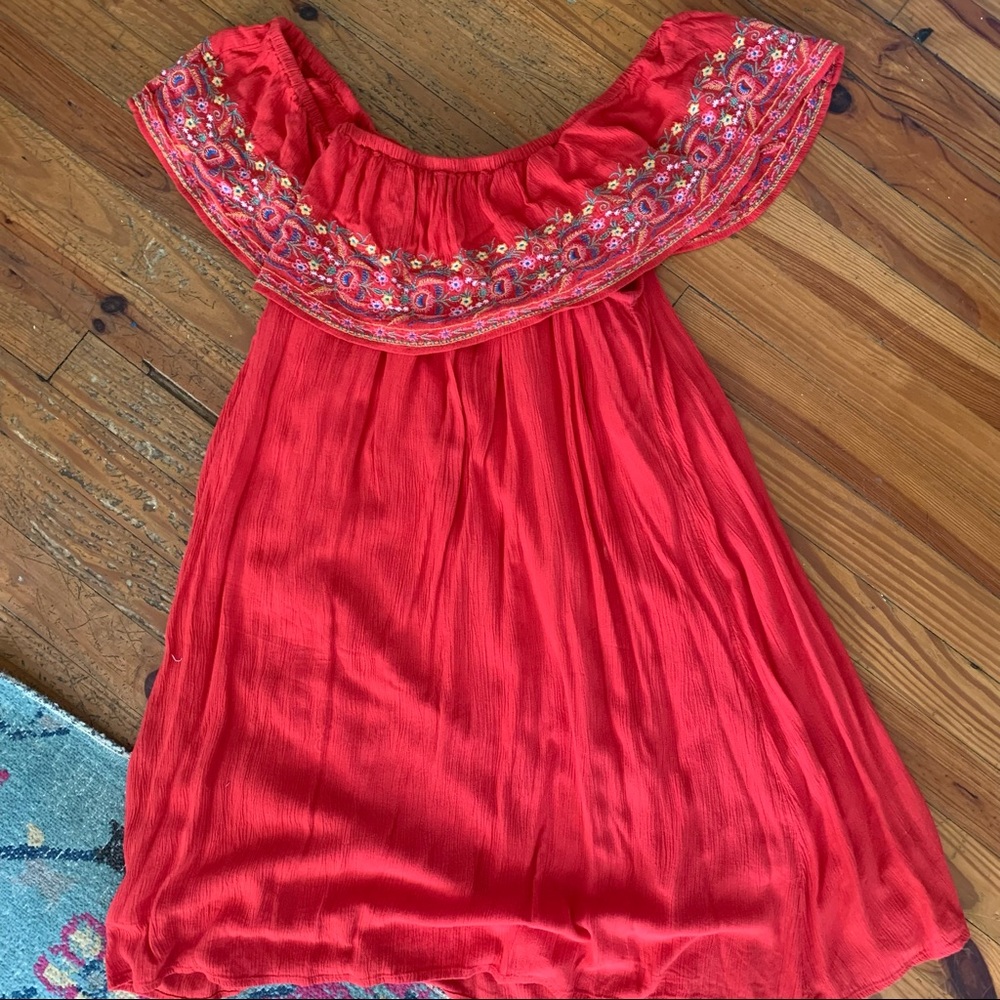 Gorgeous Red Embroidered Sundress